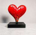 Color Burst Heart Sculpture