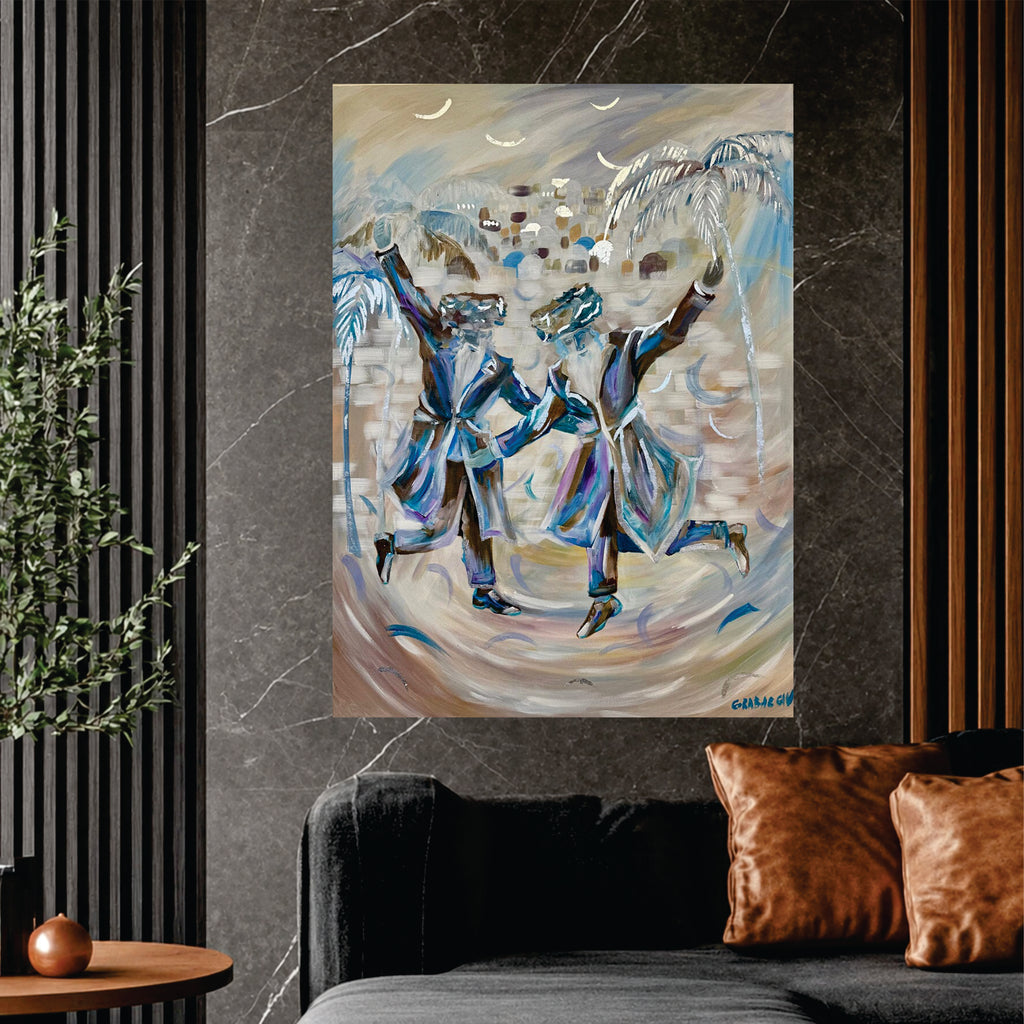 " Hasidic Dancers " - Original by artist Anna Grabar