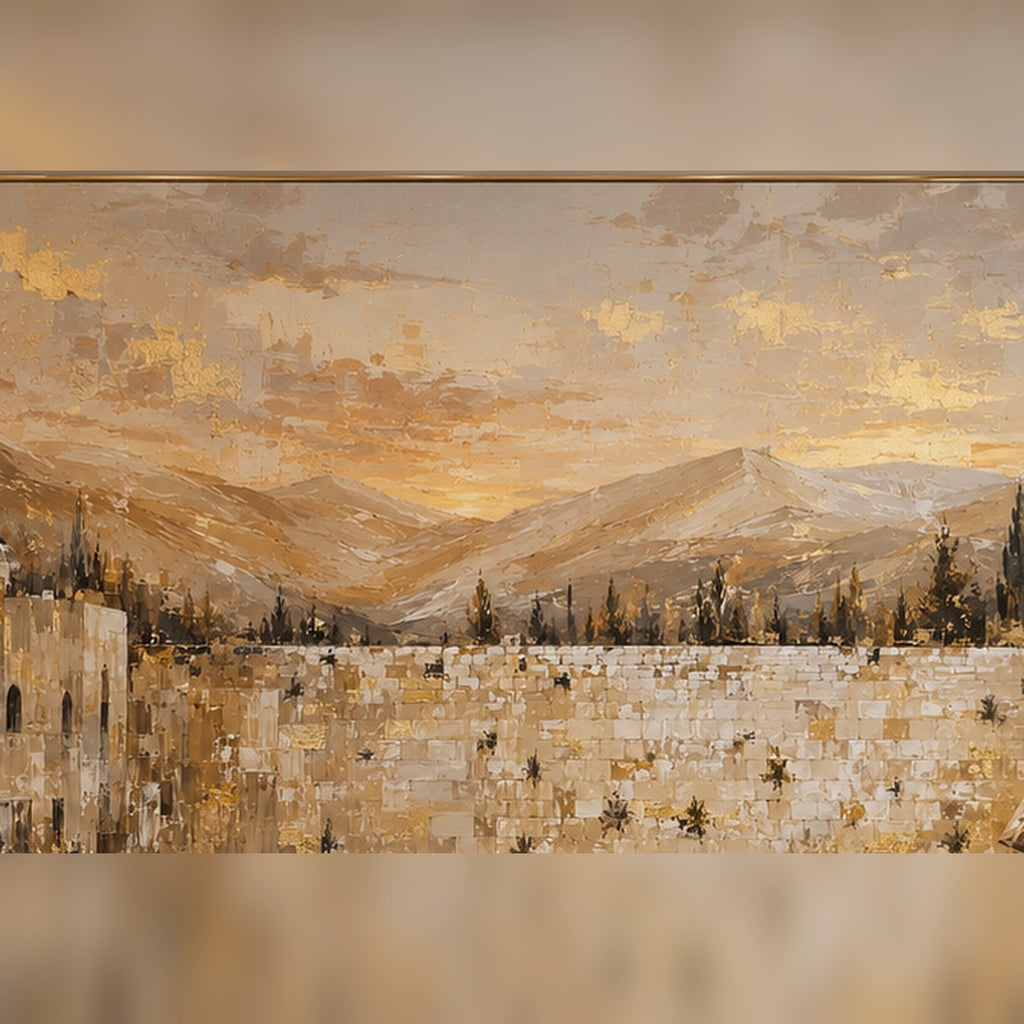 Mountains of Gold Kotel by Raphael Moshé — flat art